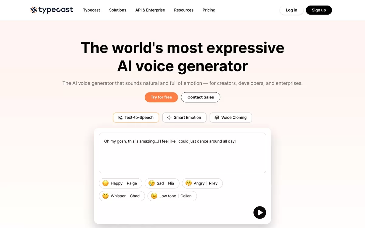Typecast website