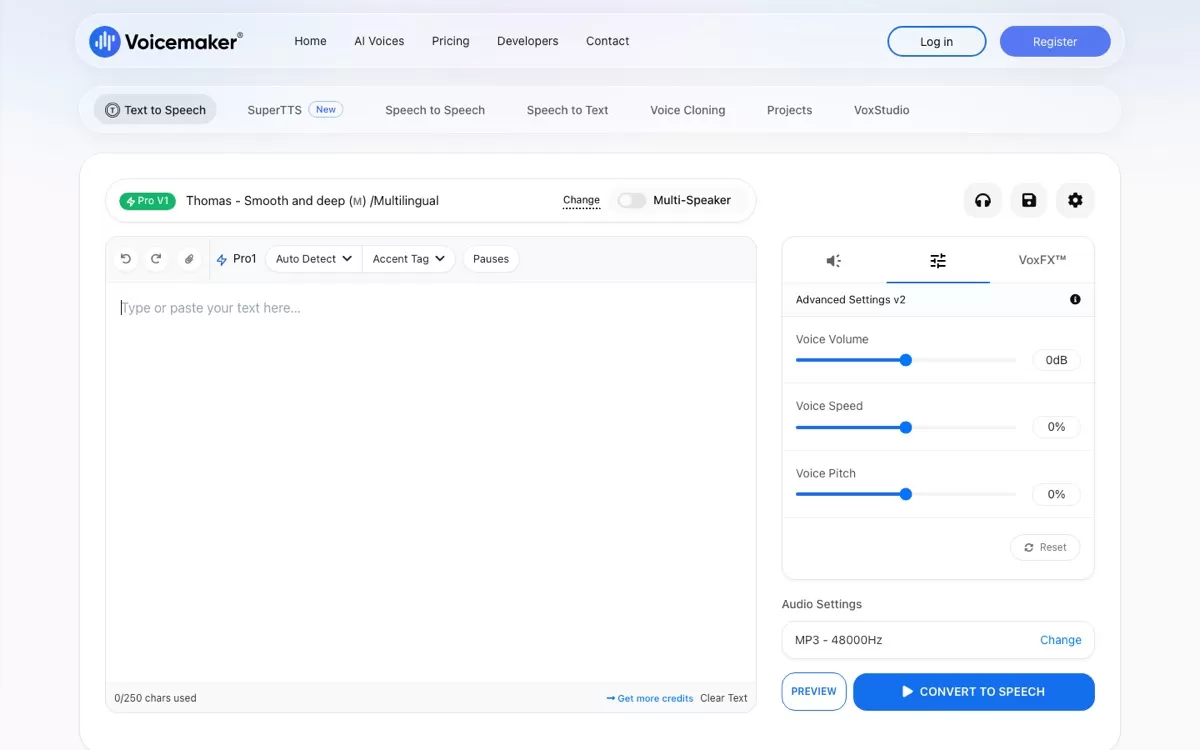 Voicemaker website