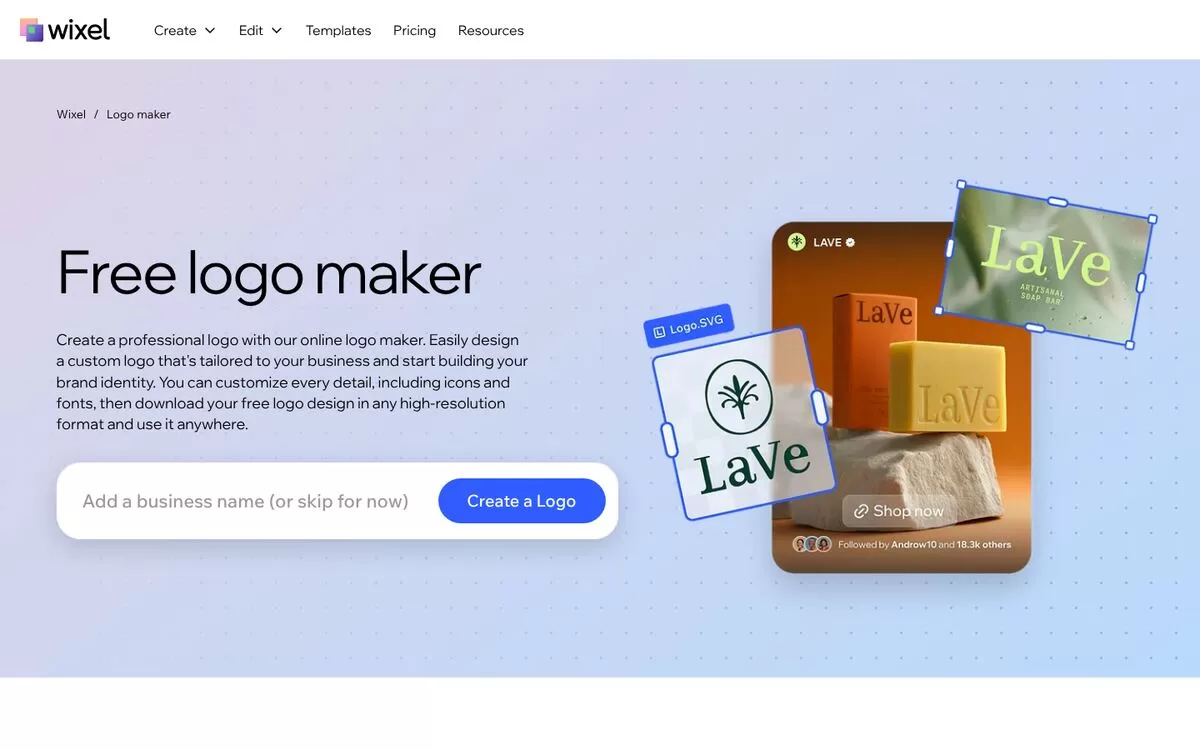 Wixel Logo Maker website