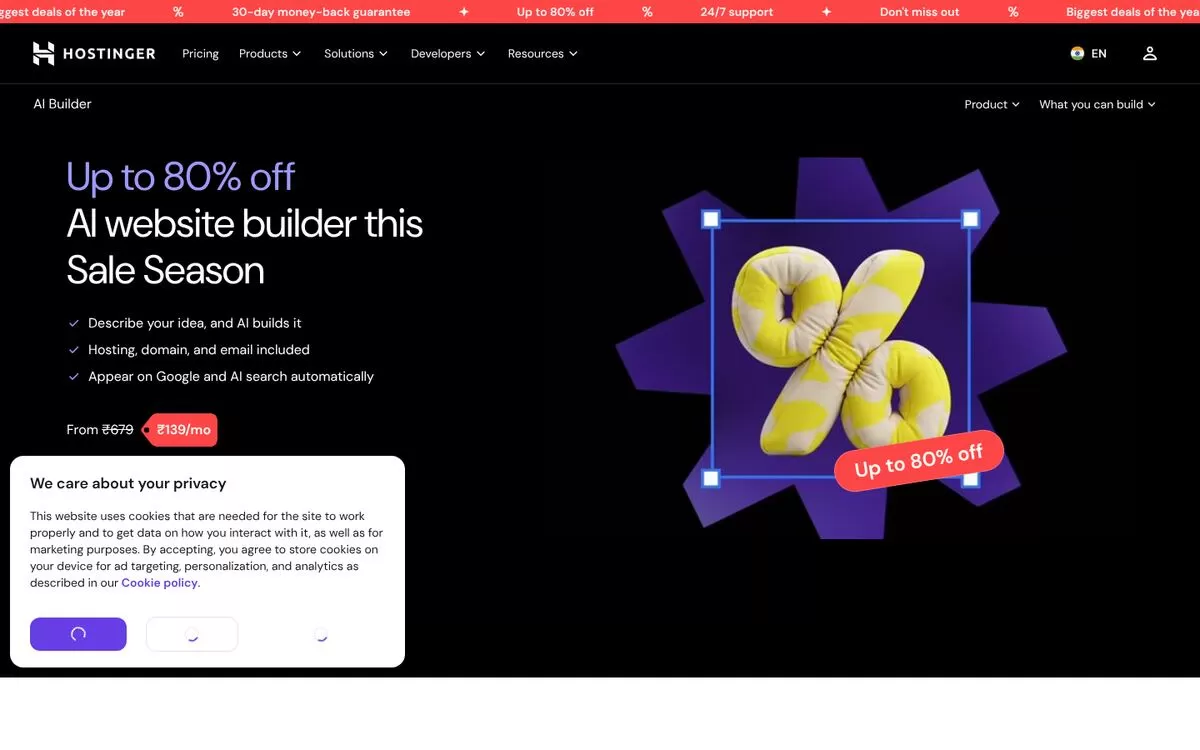 Hostinger website