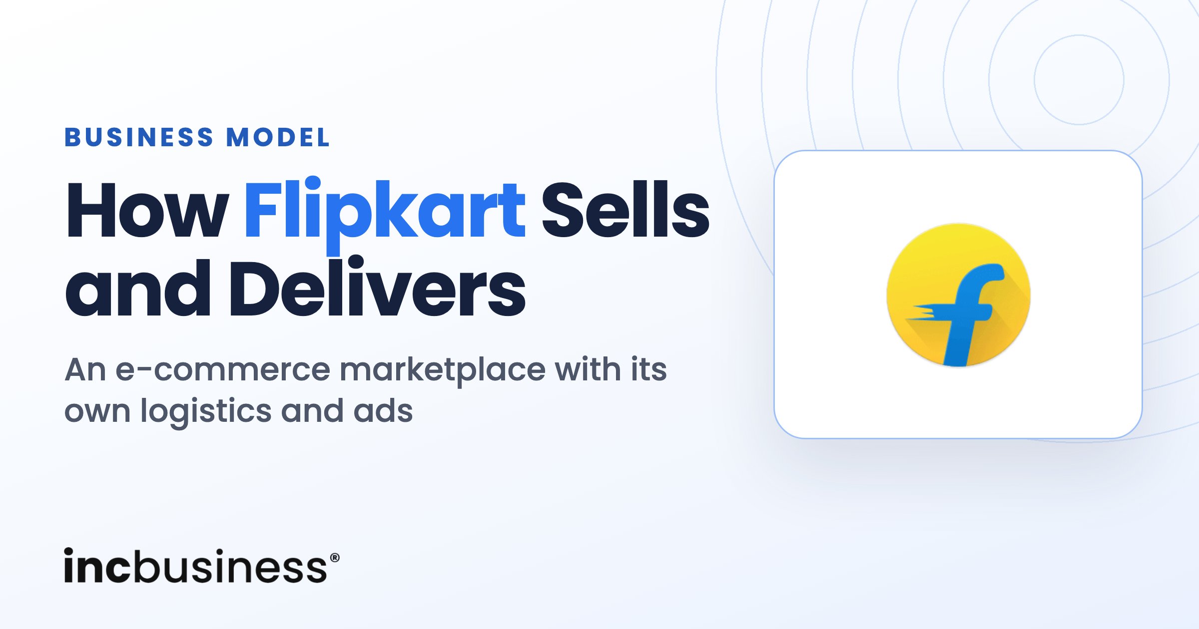 Flipkart business model cover with the Flipkart logo