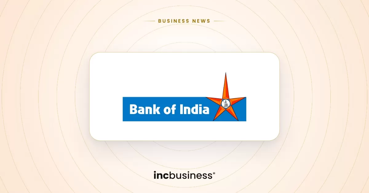 Bank of India results: cover with the bank's name on a light background