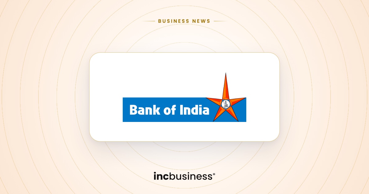 Bank of India results: cover with the bank's name on a light background