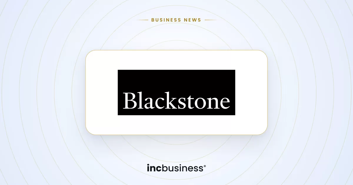 Blackstone business news: the Blackstone logo on a light cover with the label Business News