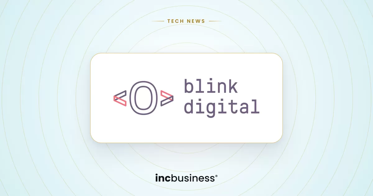 Blink Digital news: the Blink Digital logo on a light blue background with gold rings