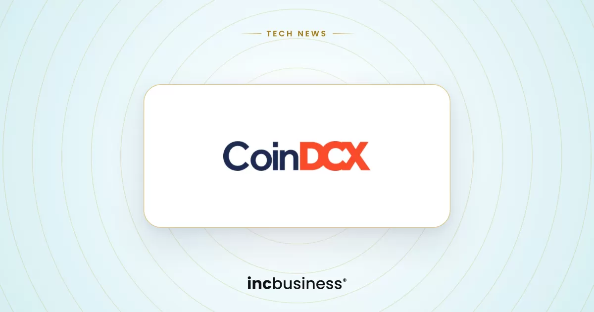 CoinDCX news: the CoinDCX logo on a light background