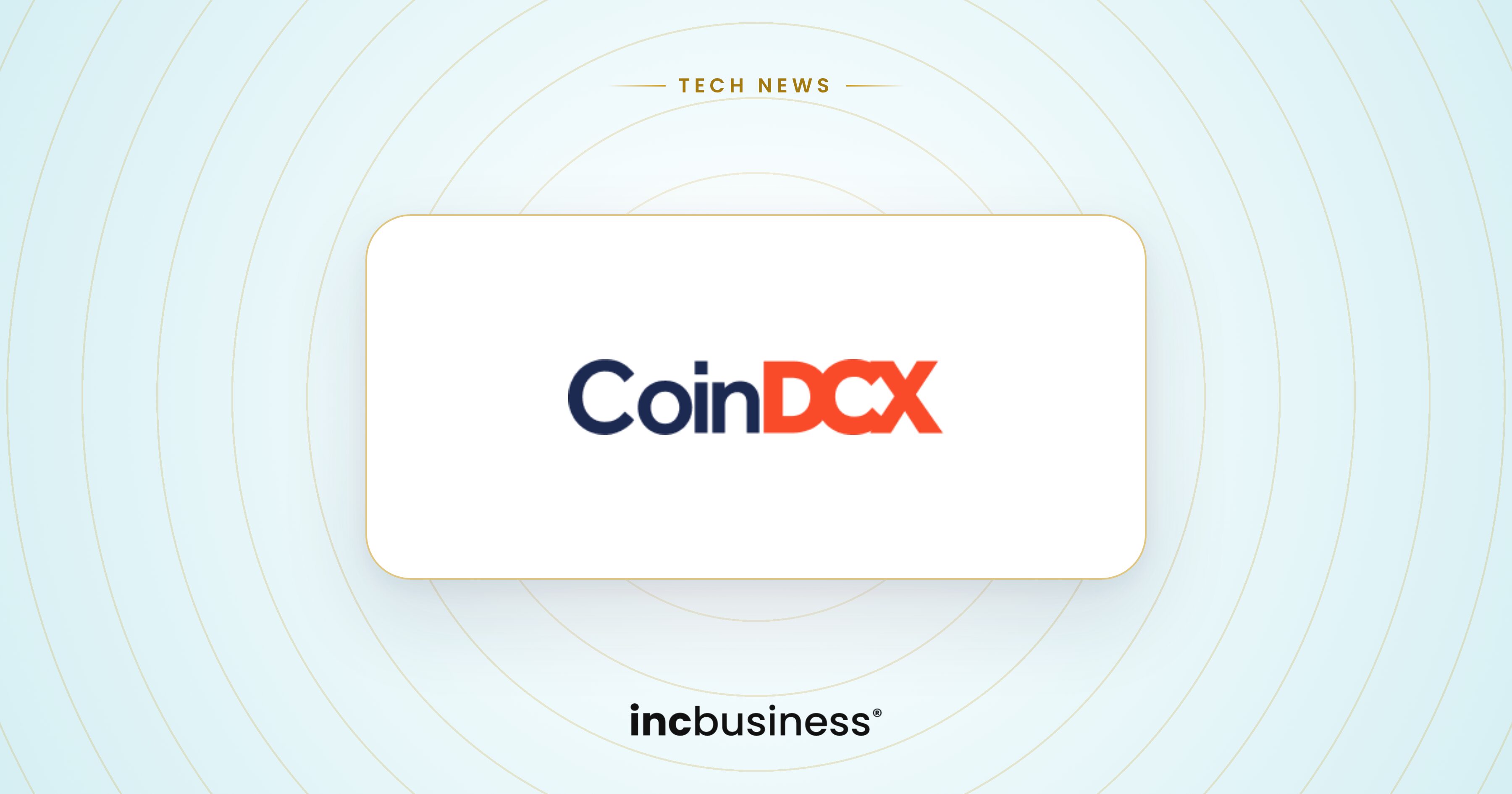 CoinDCX news: the CoinDCX logo on a light background