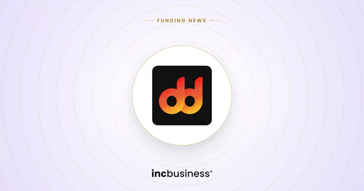 dubdub funding: the dubdub app logo, a gradient d d on a dark rounded square, on a light background