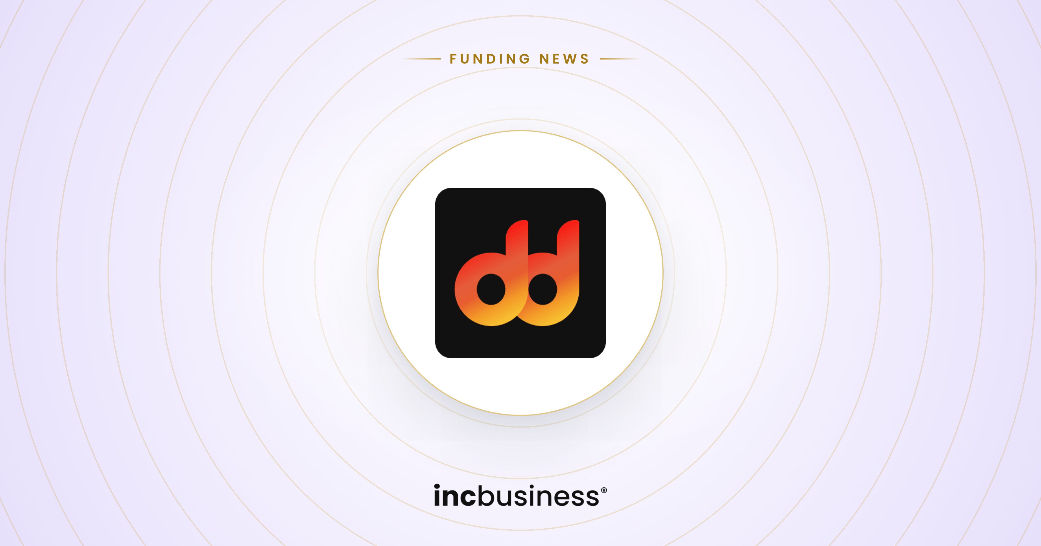 dubdub funding: the dubdub app logo, a gradient d d on a dark rounded square, on a light background