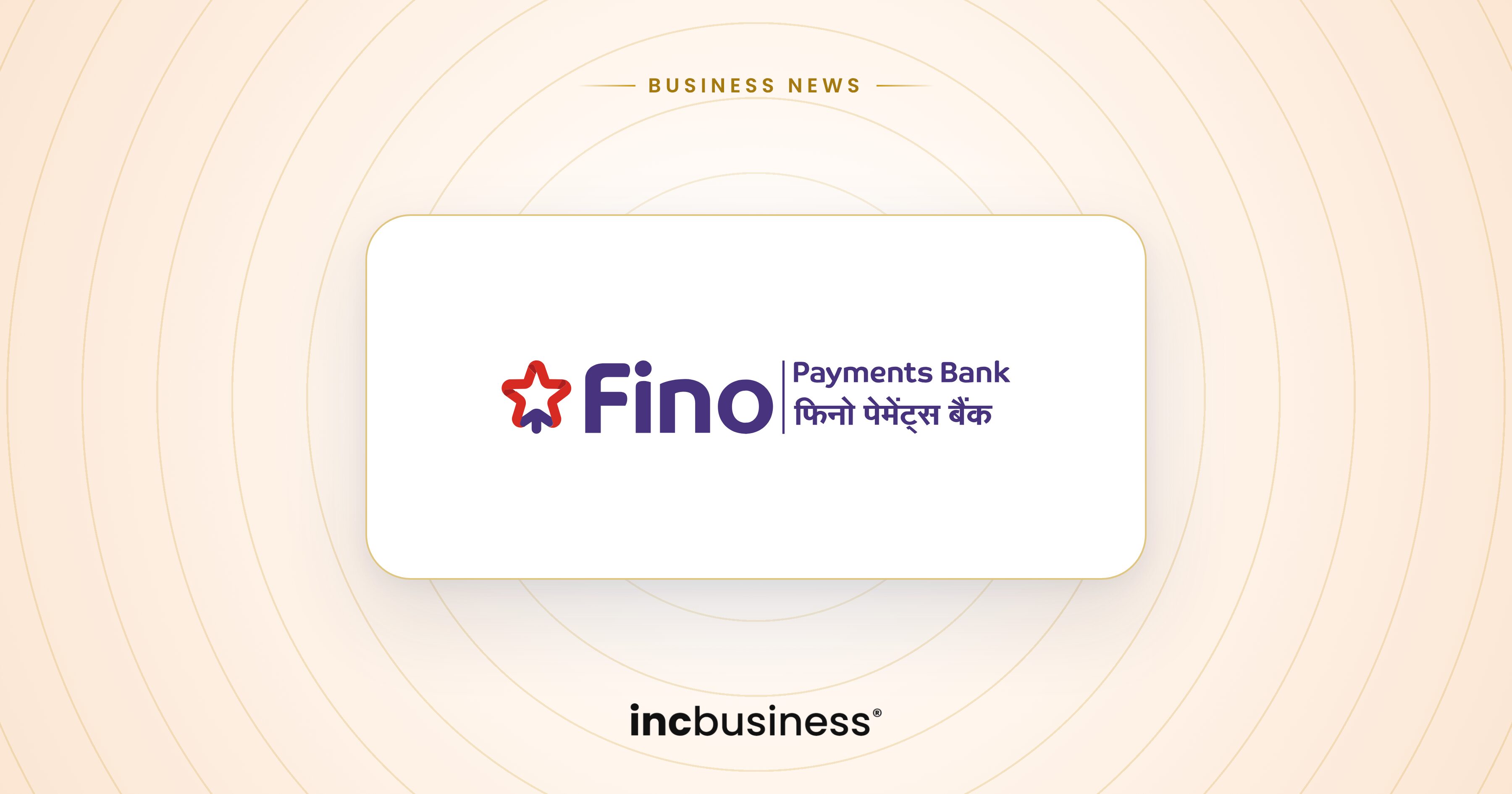 Fino Payments Bank business news: the bank's logo on a light card