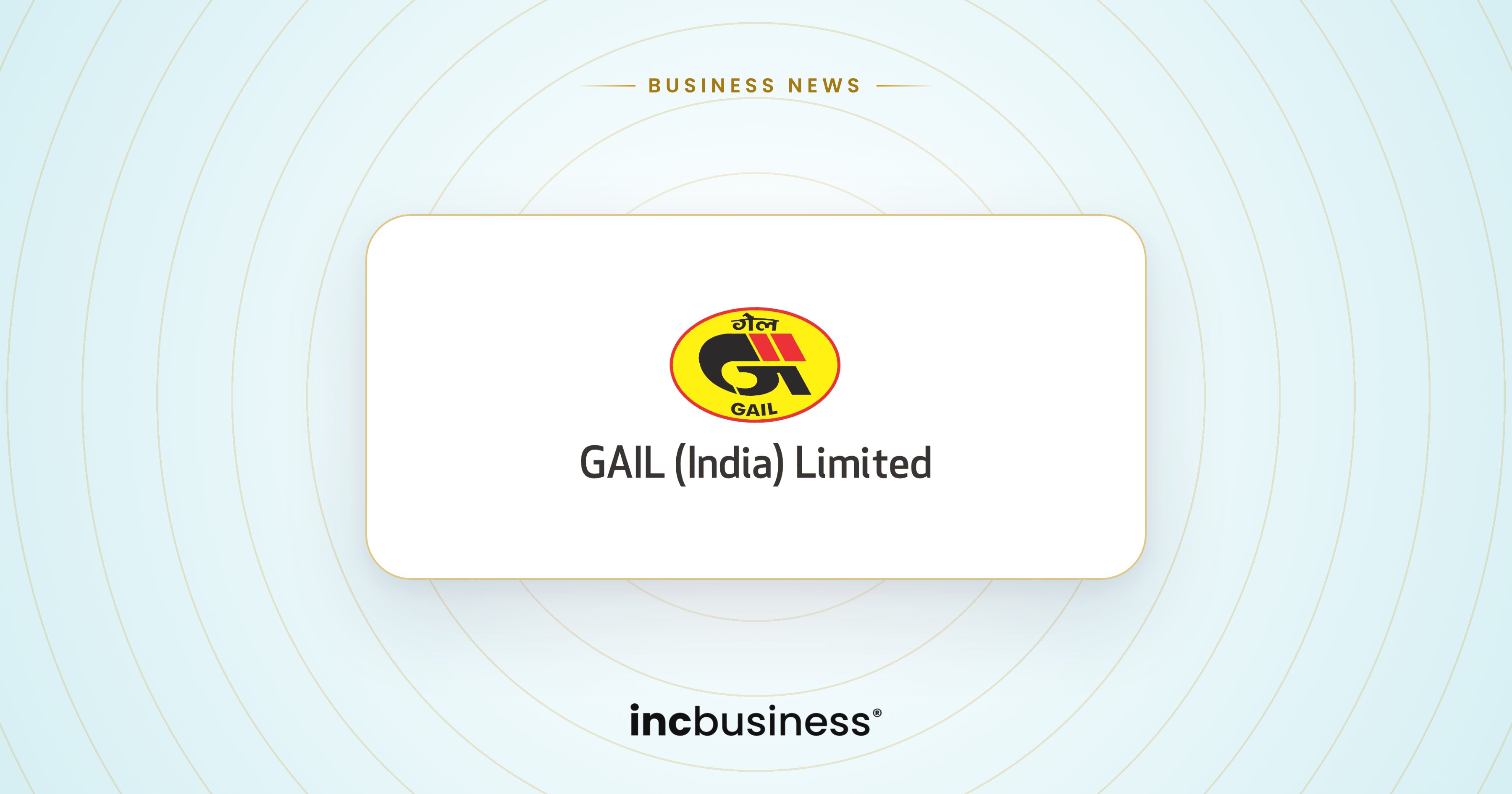 GAIL business news: the GAIL (India) Limited logo on a light background