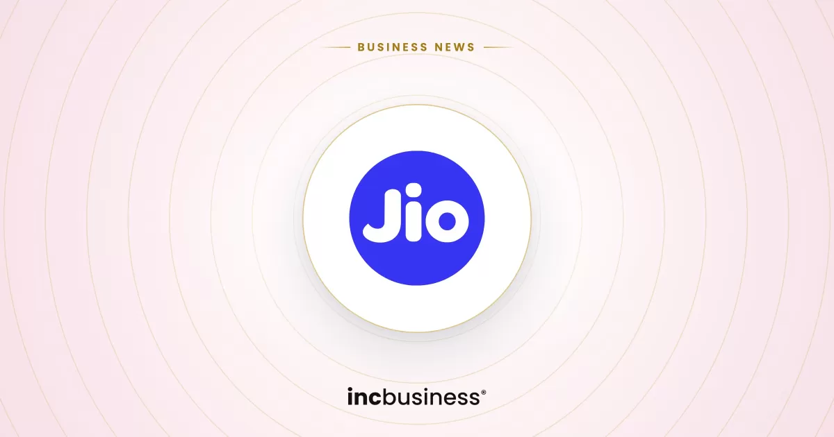 Jio Platforms IPO news: the Jio logo on the IncBusiness cover