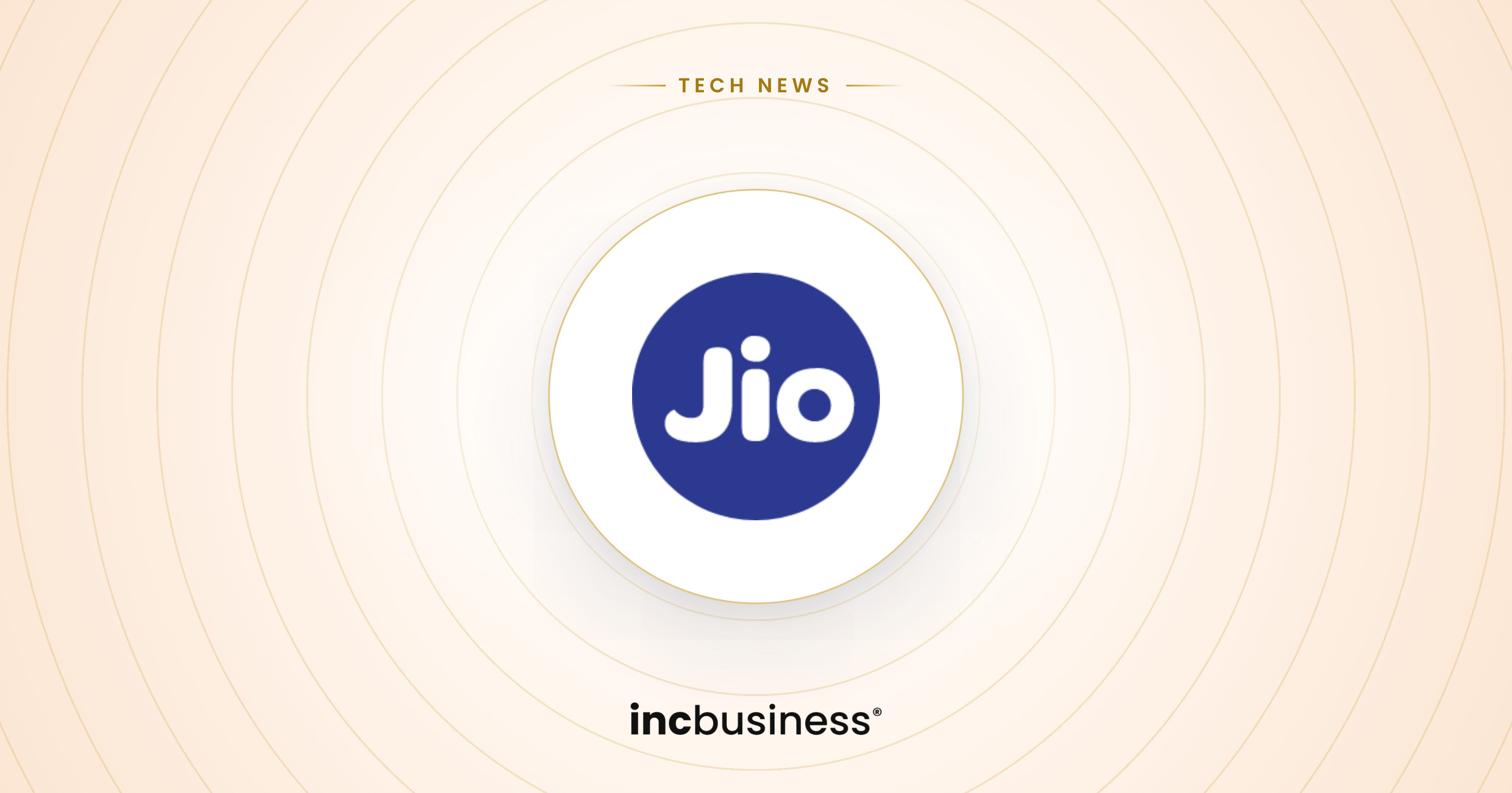 Jio Platforms results: the Jio logo on a light background with the Tech News label