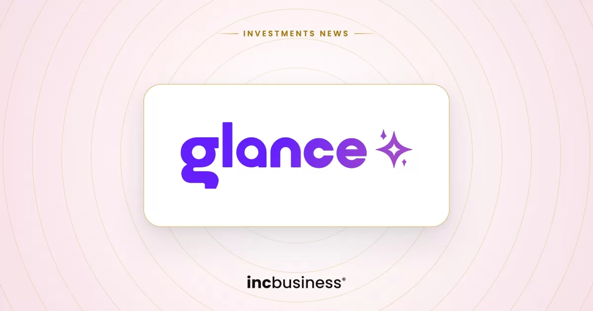 Glance investment: the Glance logo on a light background
