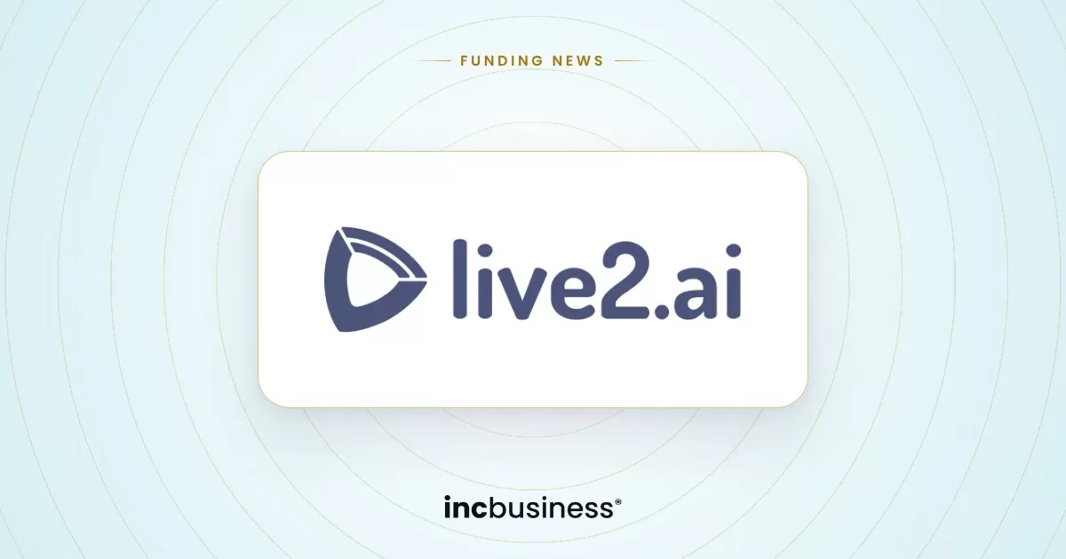 Live2.ai funding: the Live2.ai logo on a light background with the Funding News label