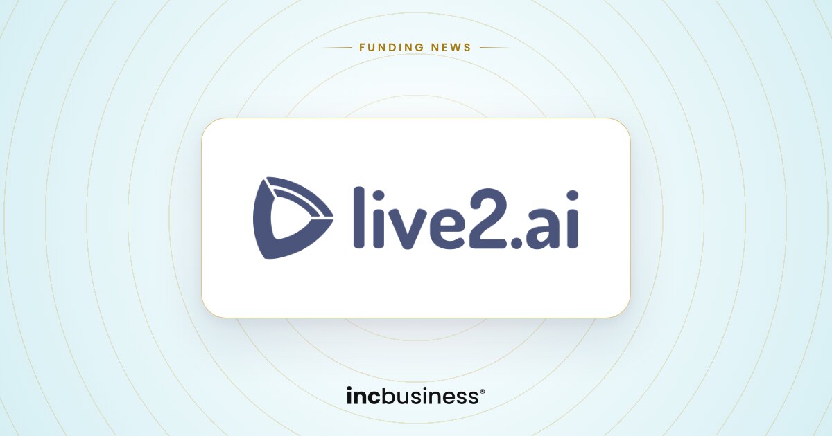 Live2.ai funding: the Live2.ai logo on a light background with the Funding News label