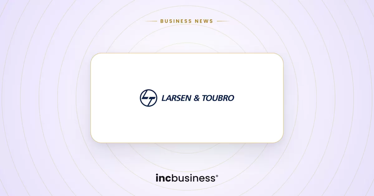 L&T results: the Larsen & Toubro logo on a light blue cover