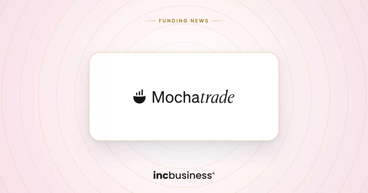 Mochatrade funding: the Mochatrade logo on a light background with gold rings