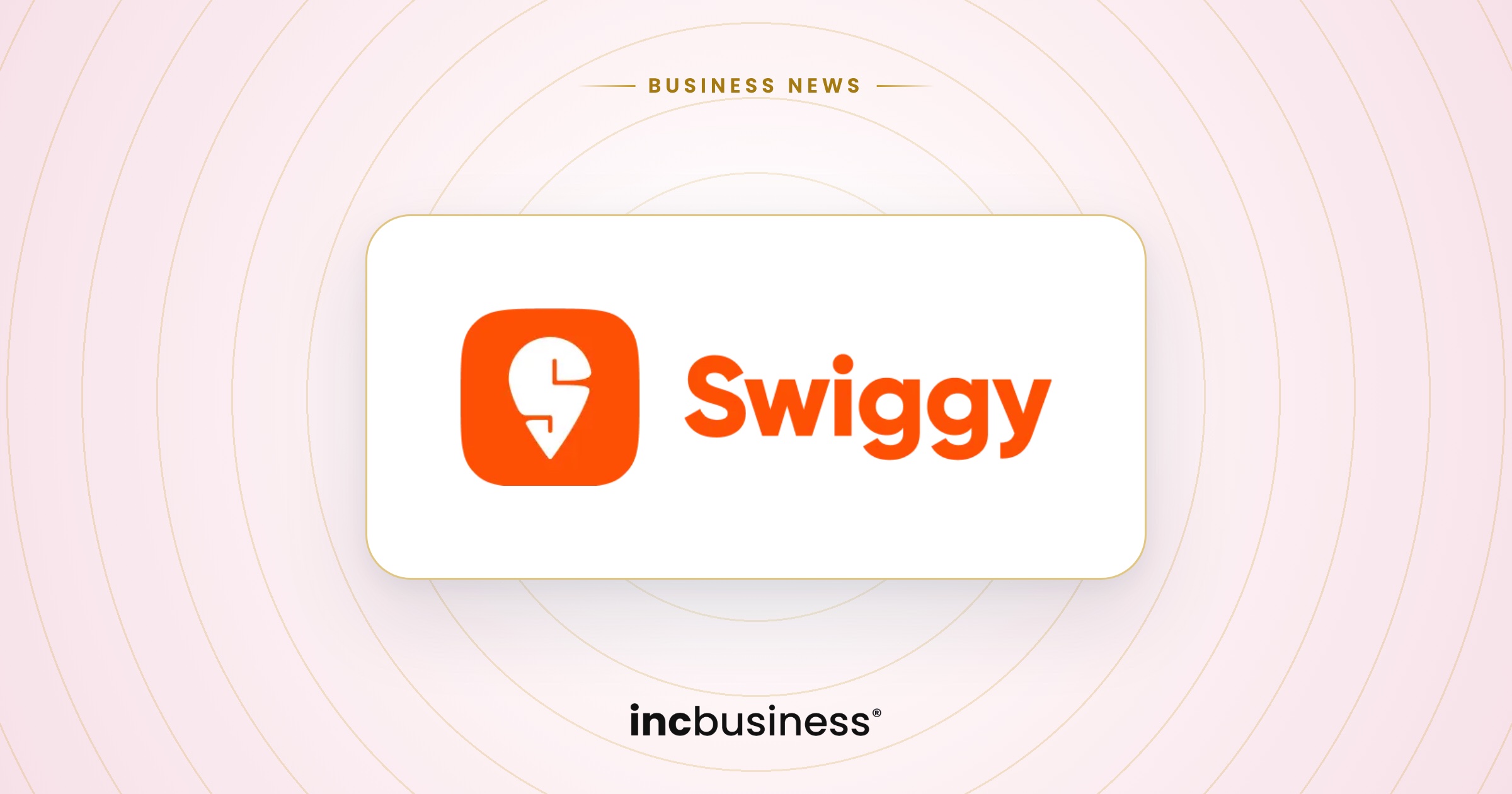Swiggy results: the Swiggy logo on a light green background with the incbusiness logo