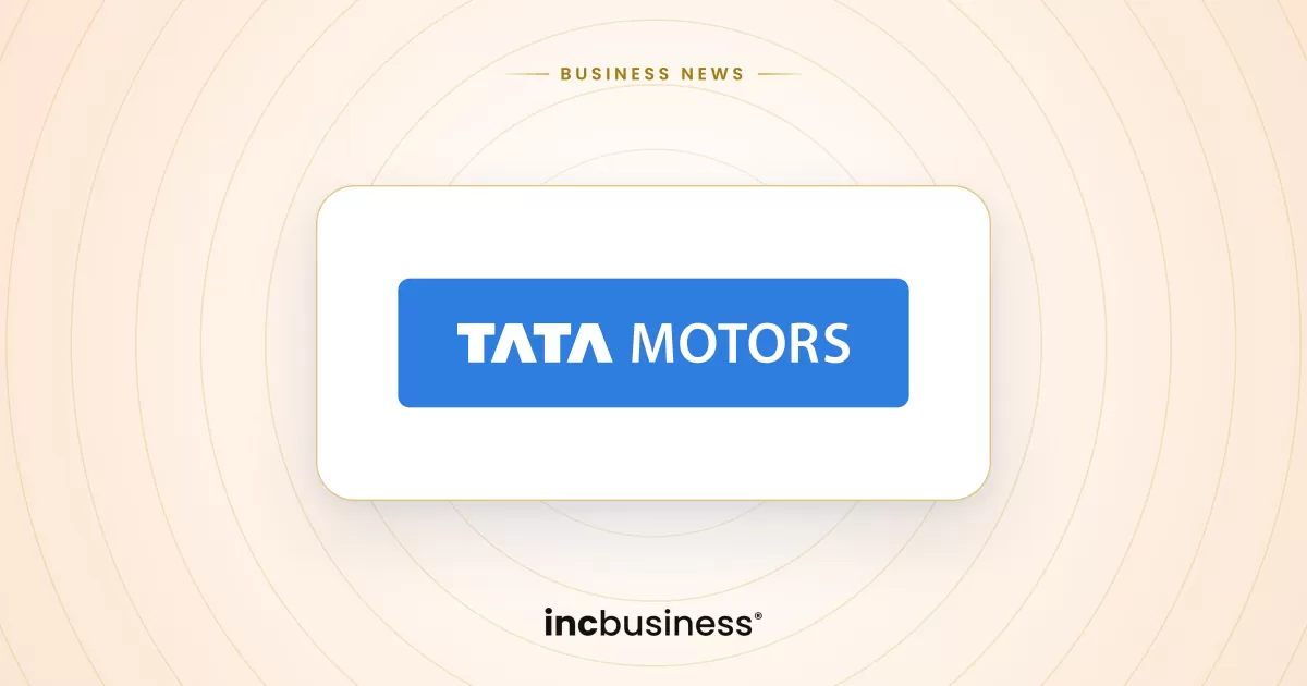 Tata Motors business news: the Tata Motors logo on a light background