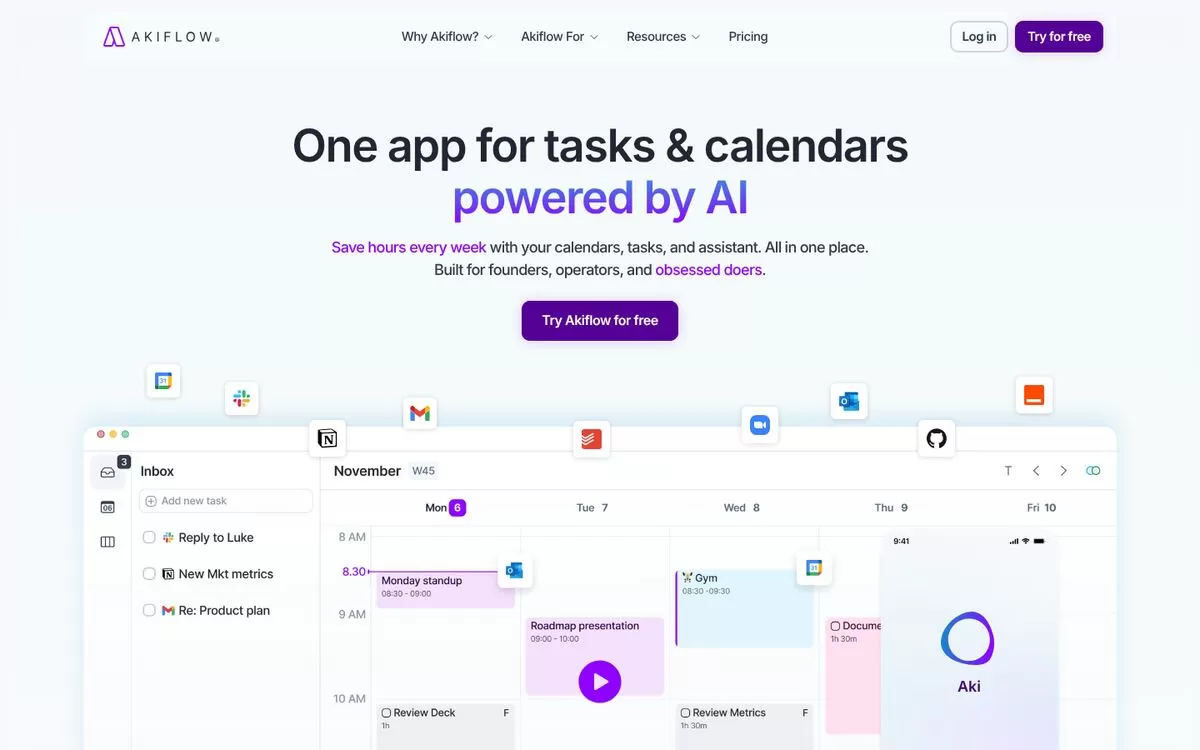 Akiflow website