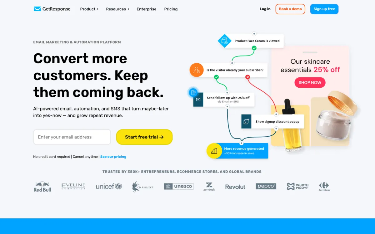 GetResponse website