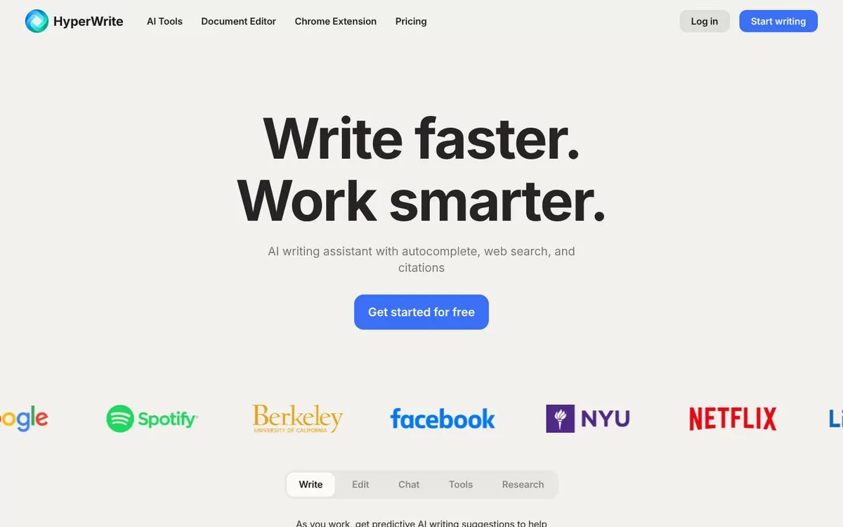 HyperWrite website