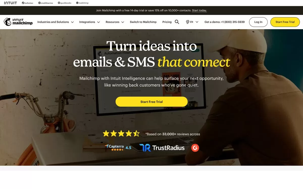 Mailchimp website