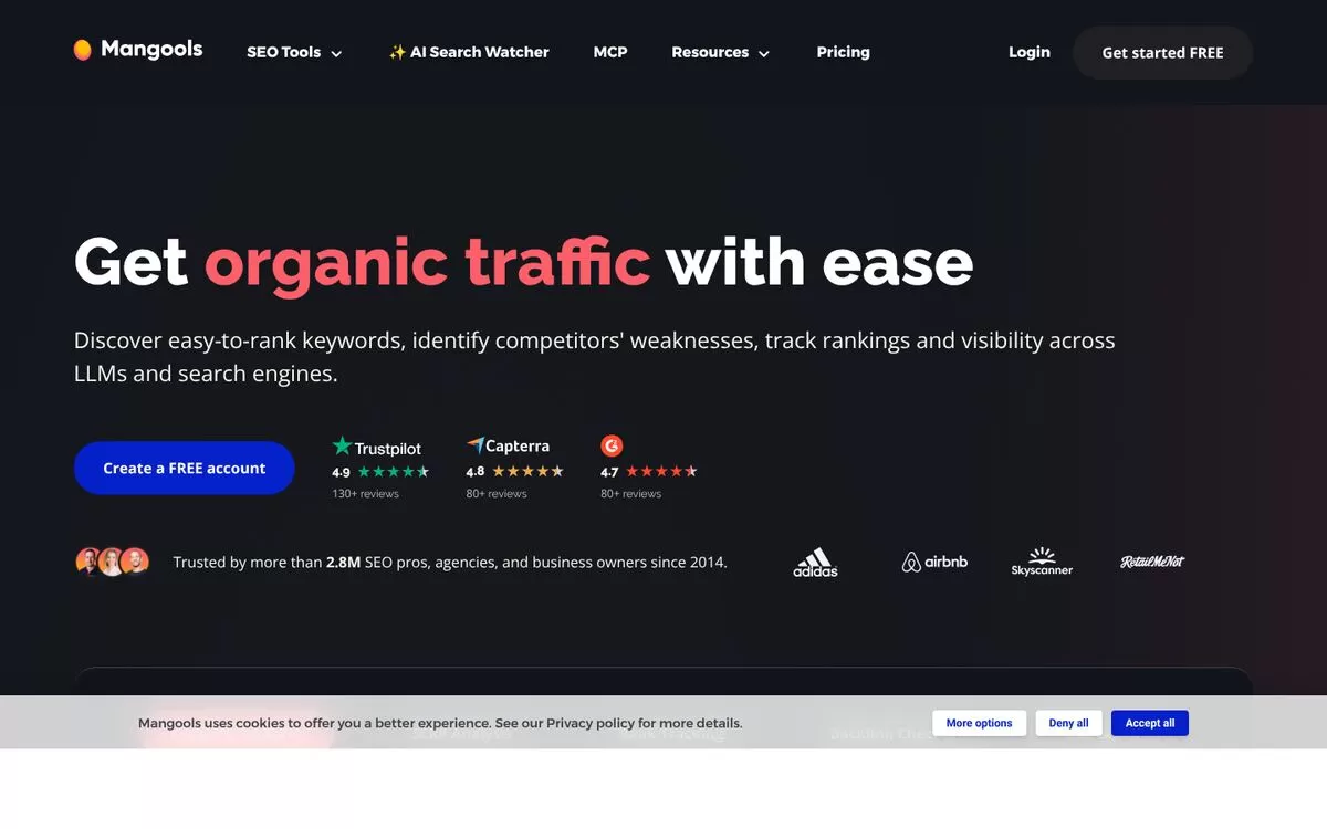 Mangools website