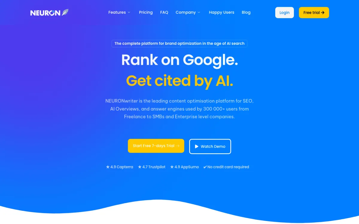 NeuronWriter website