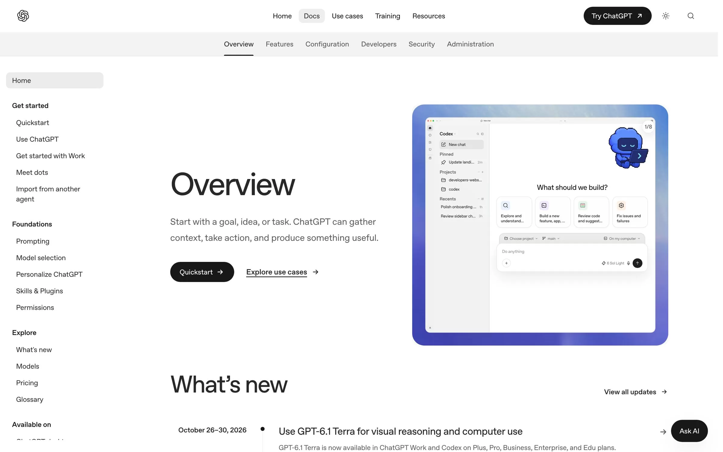OpenAI Codex website