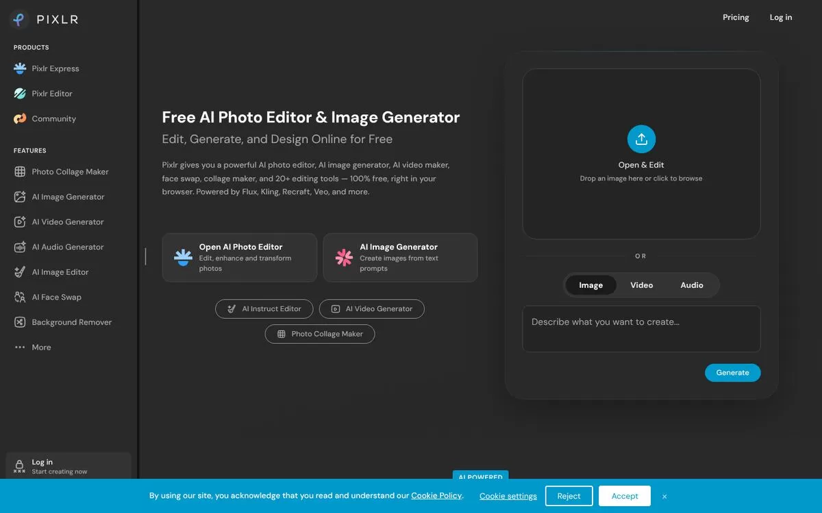 Pixlr website