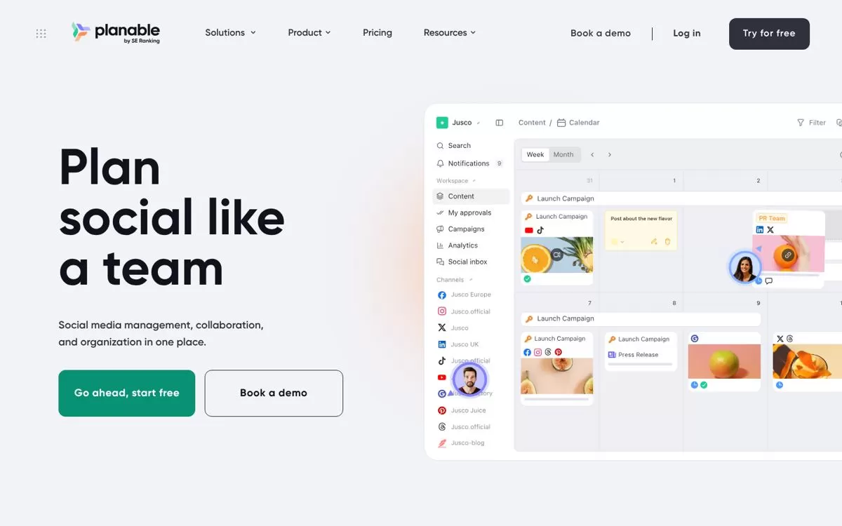 Planable website