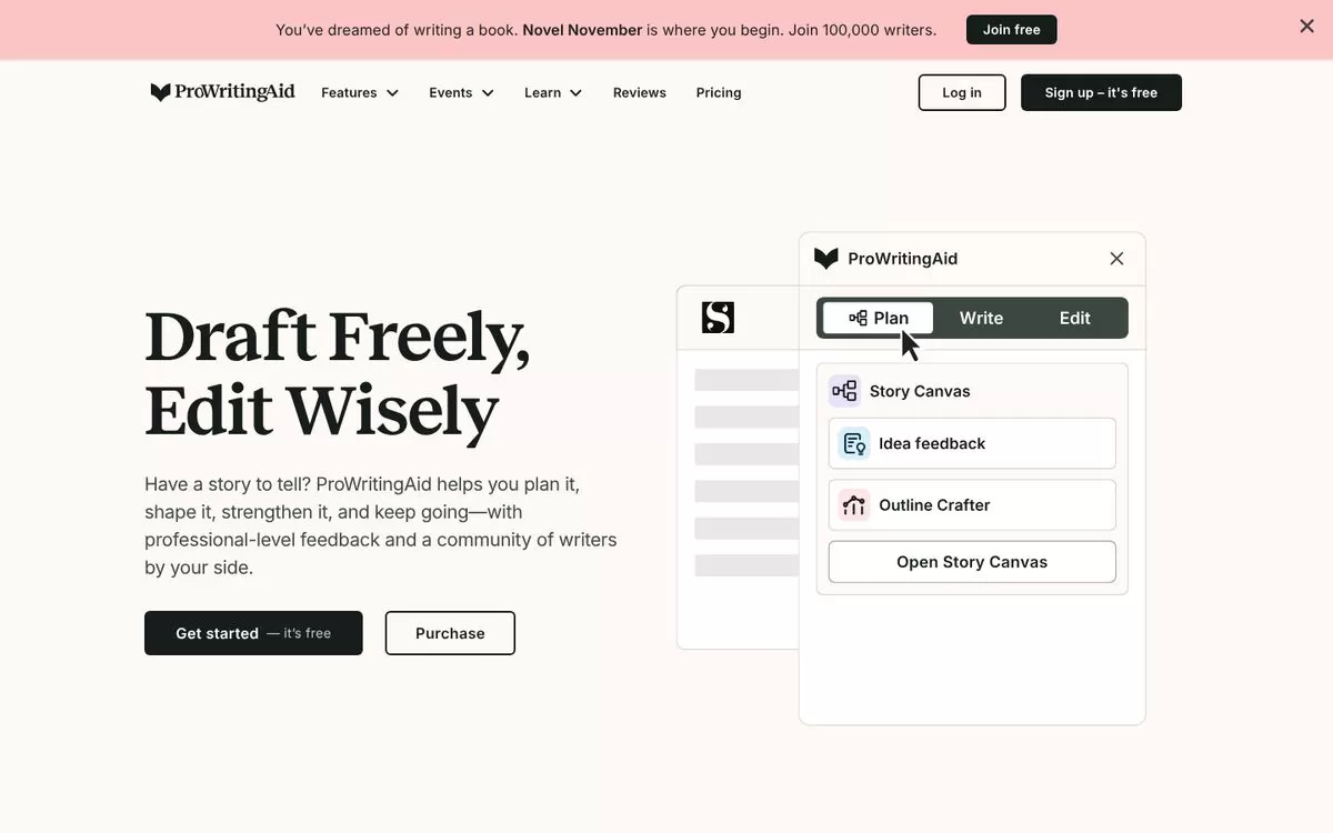 ProWritingAid website