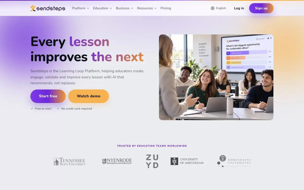 Sendsteps website