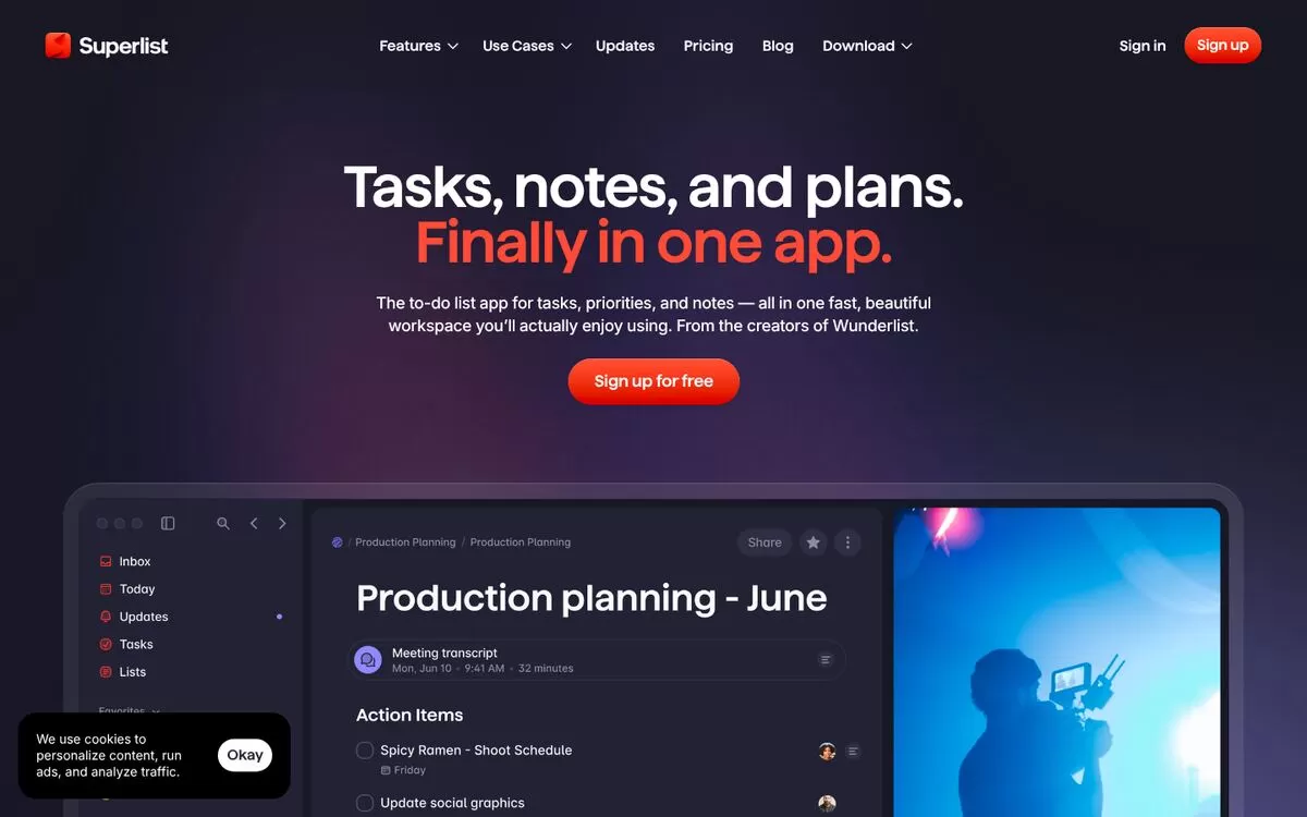 Superlist website