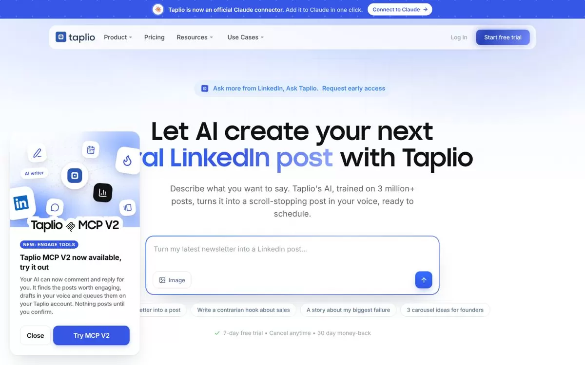 Taplio website