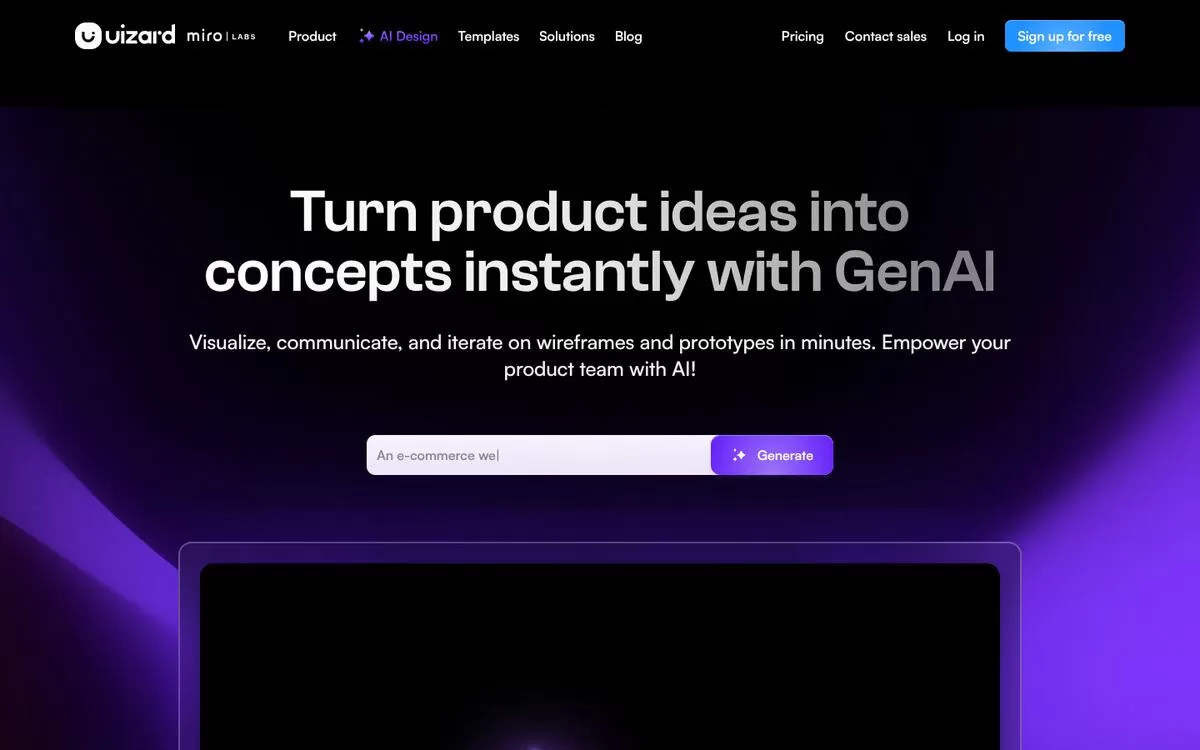 Uizard website