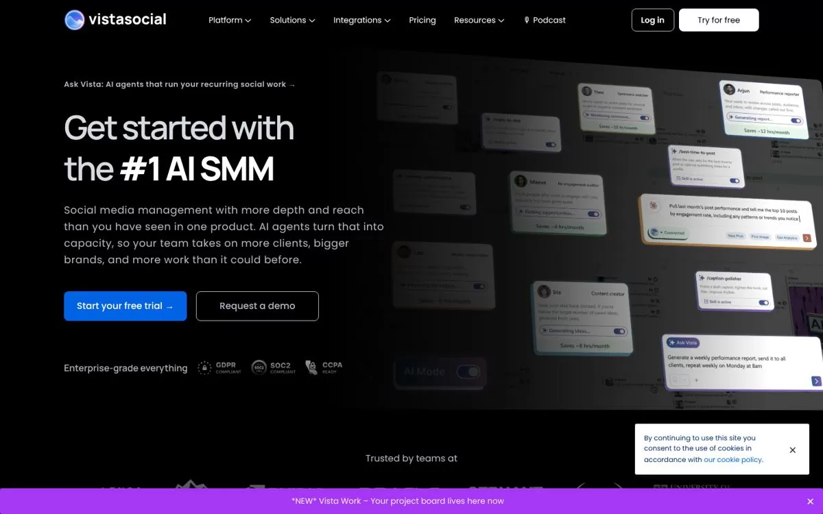 Vista Social website