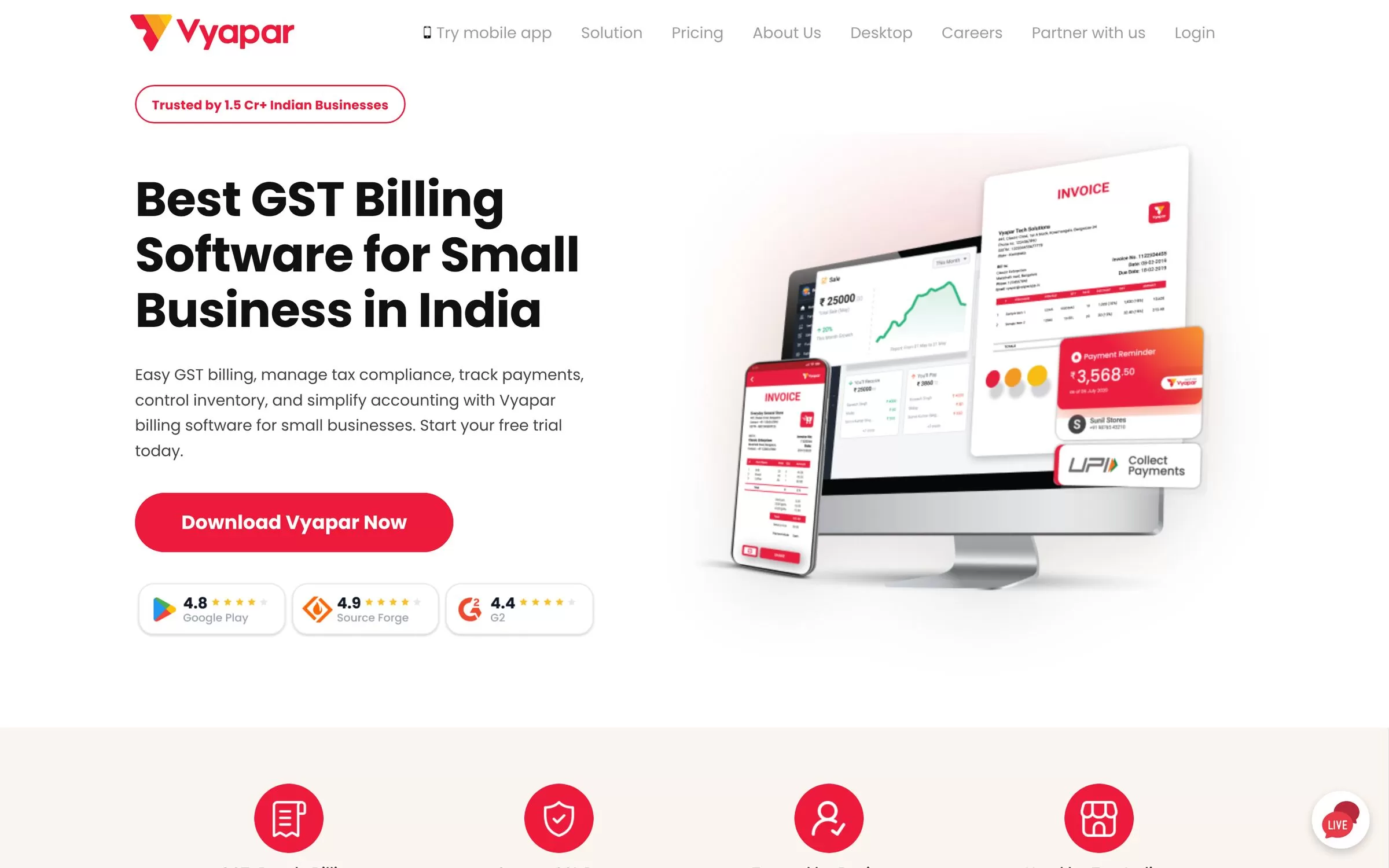 Vyapar website