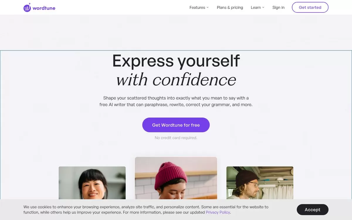 Wordtune website