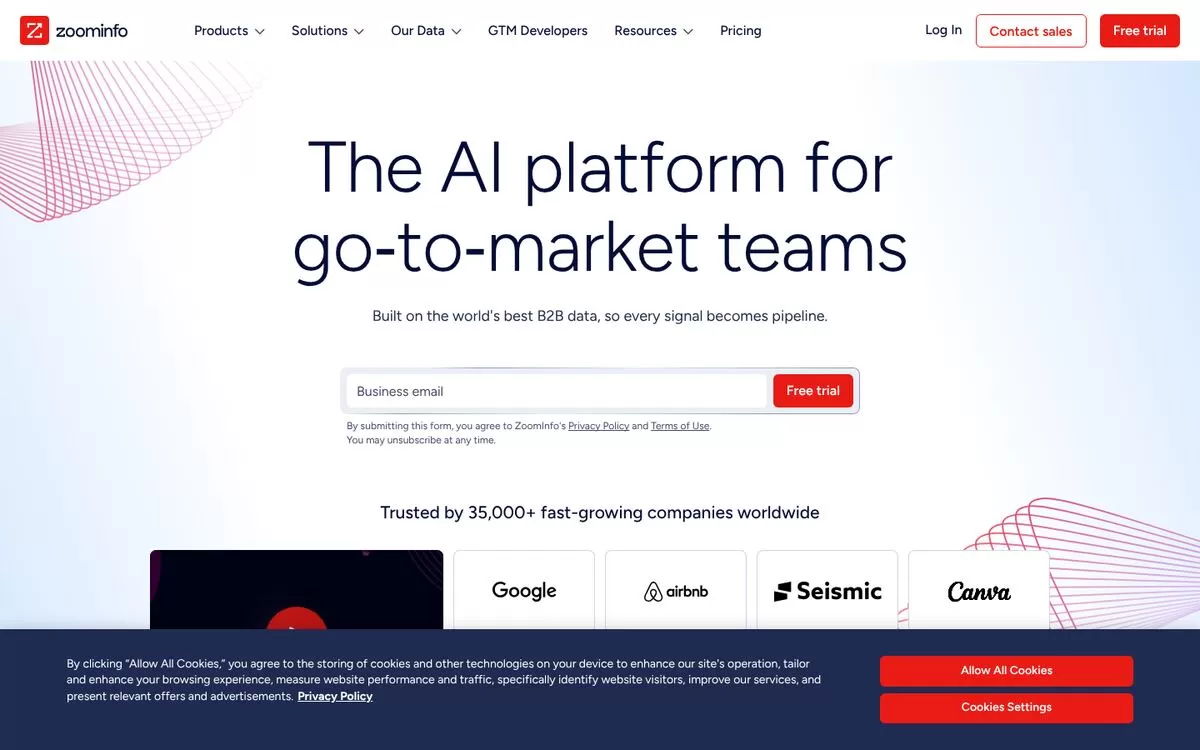 ZoomInfo website
