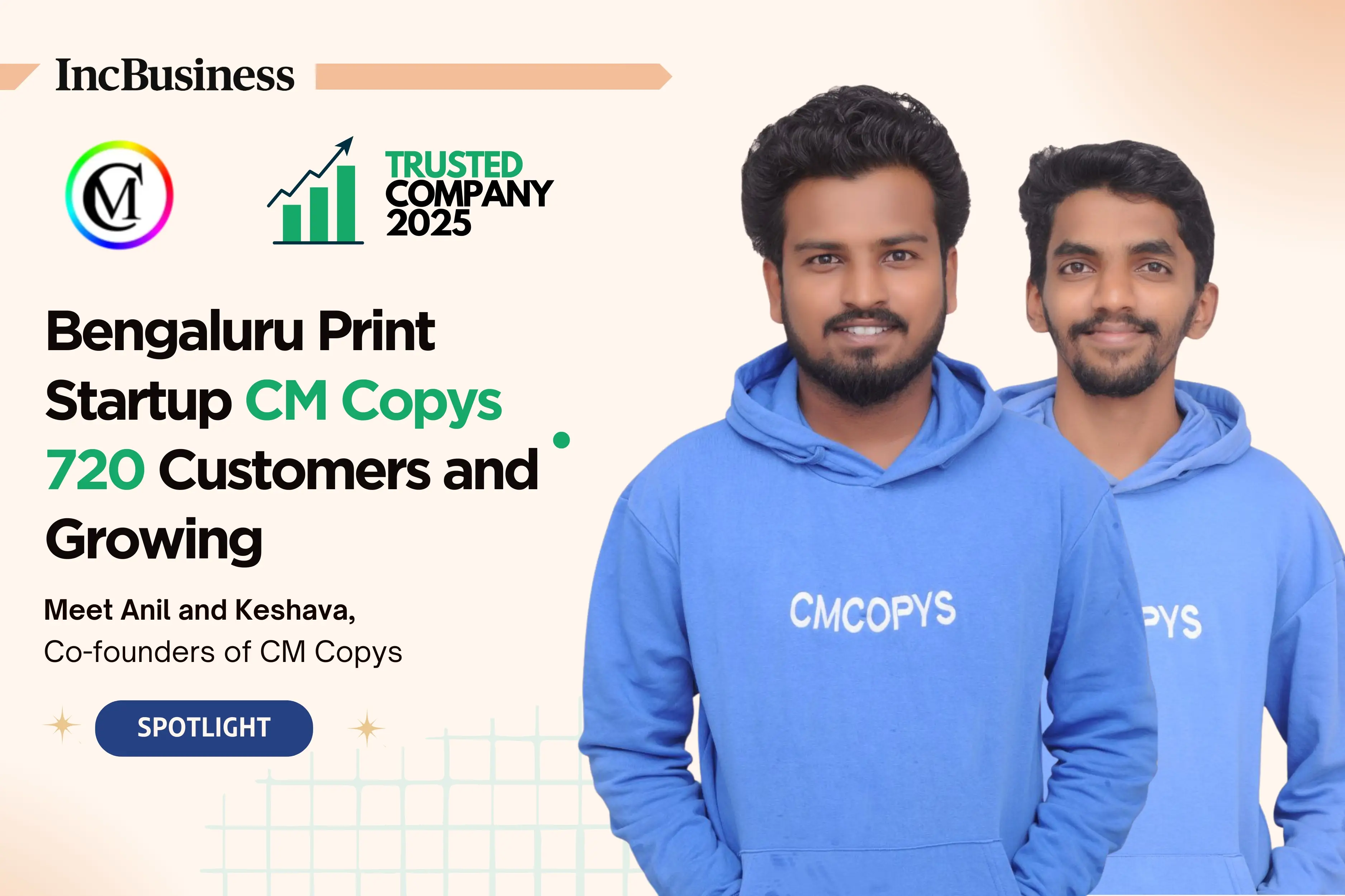 Bengaluru Print Startup CM Copys: 720+ Customers & Rising