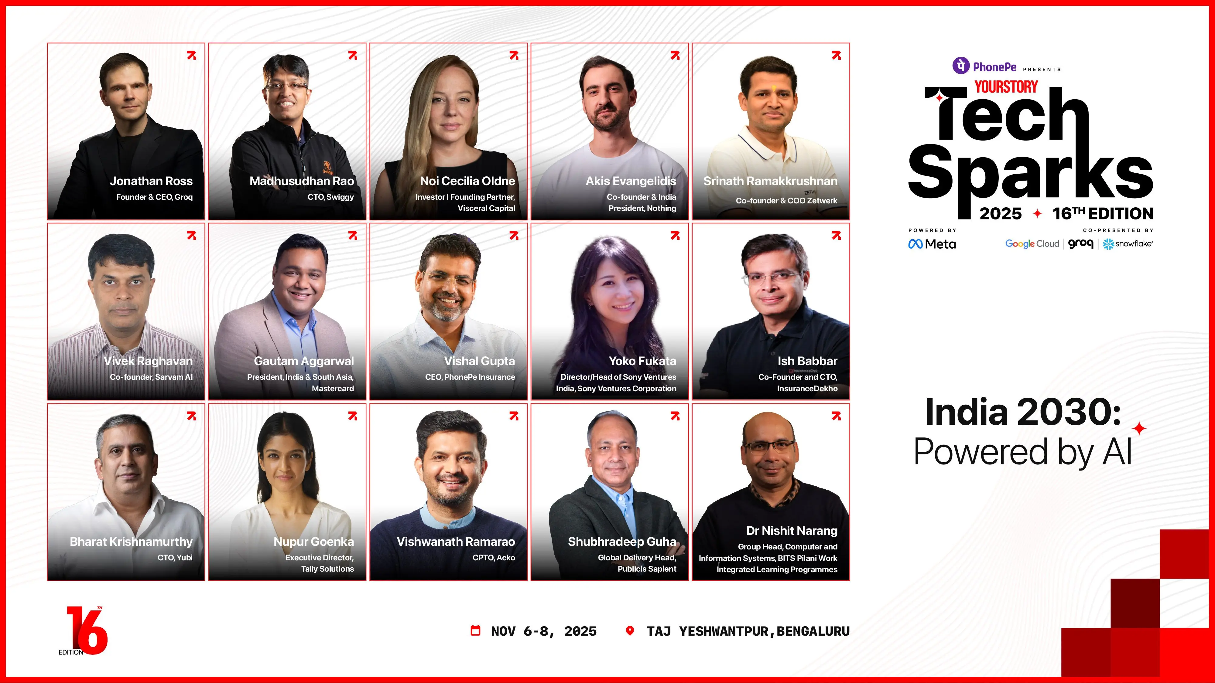 Leadership from Groq, Swiggy, Sarvam AI, and Nothing: The speaker lineup for TechSparks 2025 gets bigger and bolder