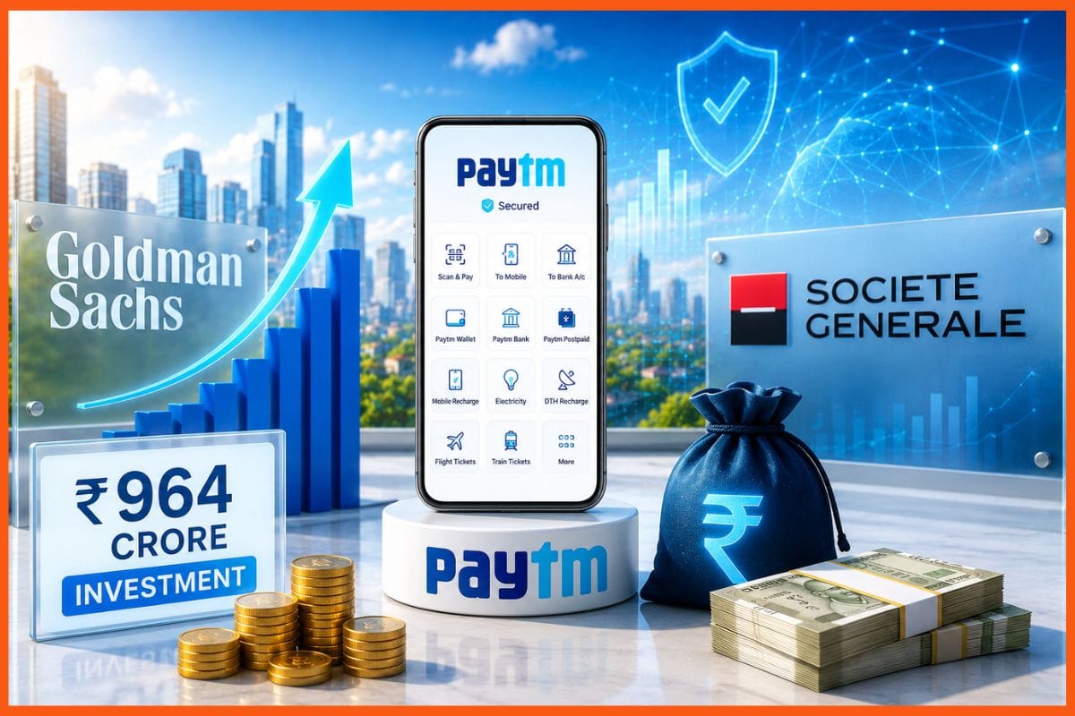 Paytm Attracts INR 964 Crore Investment from Goldman Sachs and SocGen
