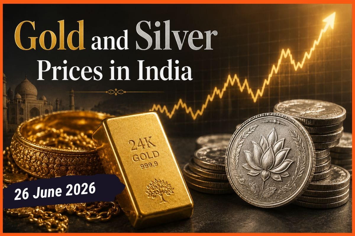 Gold and Silver Prices in India Today, 26 June 2026: 24K Gold Steady at ₹1,43,550, Silver Holds at ₹2,22,070 as Markets Stay Shut for Muharram